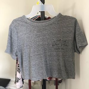 Gray forever 21 crop top